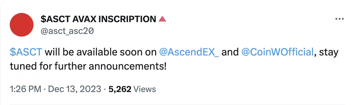 Avalanche铭文价格翻倍，除了ASCT还有哪些密码？